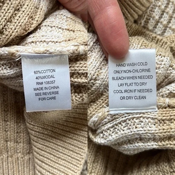 EVEREVE Thermal Stitch Knit Cardigan Size Medium NWOT - Picture 9 of 10